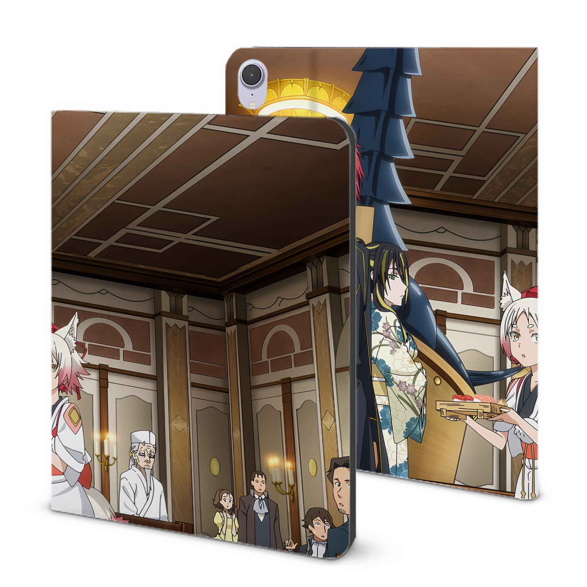 （画像用） 転スラ Regarding Reincarnated to Slime IPad ケース ブック型 PUレザー TPU 耐衝撃 軽量 薄型 ペン収納なし 全面保護 IPad 各モデル対応
